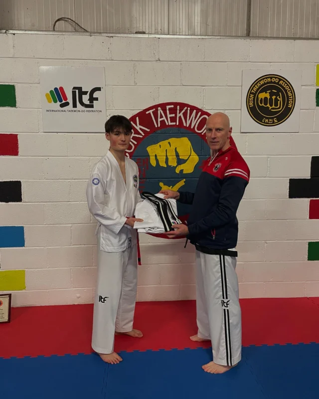 Mr Ryan Corbett, 1st Degree Black Belt 🥋👏🏼 

Ryan has been training with us ten years and we are so proud of his achievement 🤩 

He has shown resilience and perseverance along his journey with obstacles and setbacks to overcome! His determination is inspiring.

Ryan has been an IT assistant at the last few ITA competitions and we are delighted to see him paving that pathway for the younger generation 👏🏼🥋 

Keep training, an exciting new chapter ahead ✨